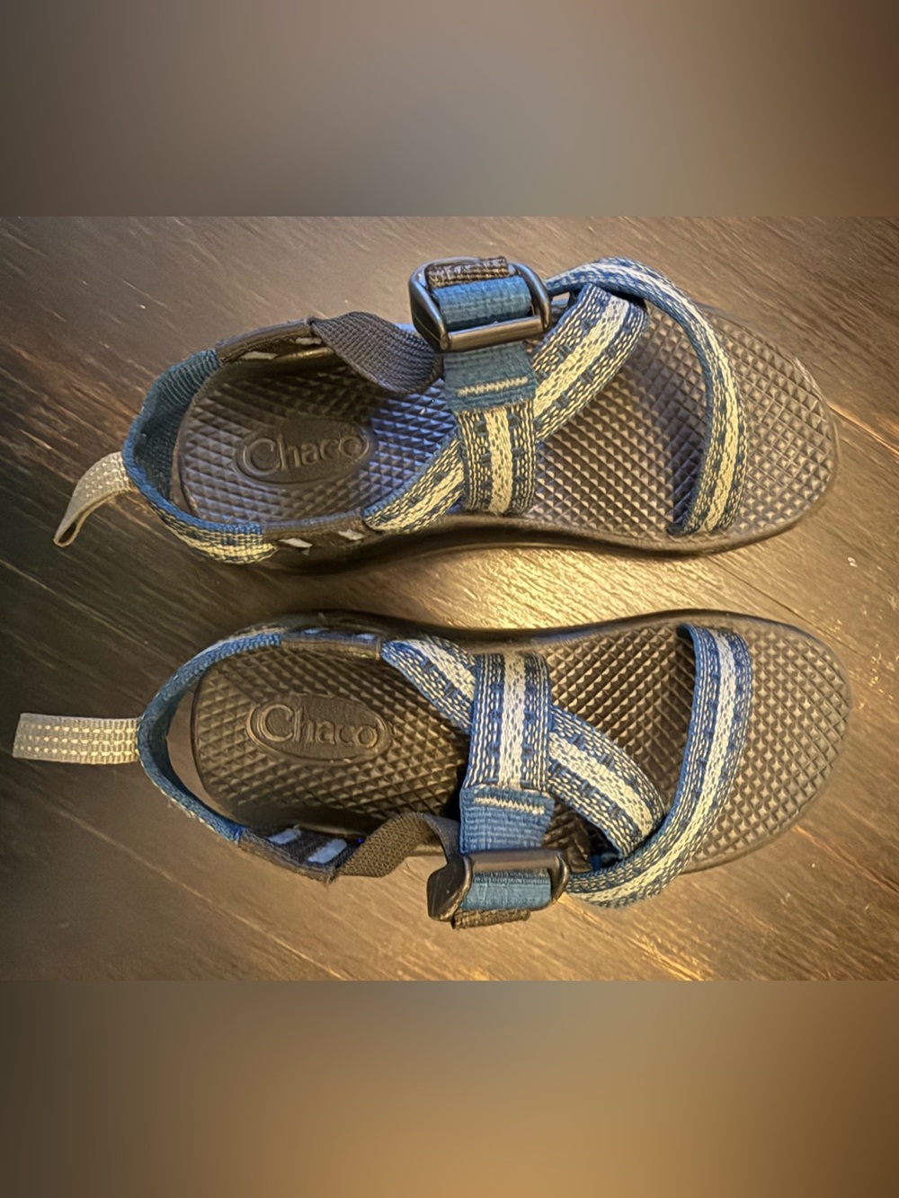 Chaco Kids sz. 13 Blue and Black Adjustable Strappy Sandals